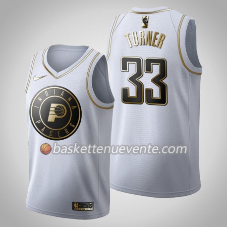 Maillot Basket Indiana Pacers Myles Turner 33 2019-20 Nike Blanc Golden Edition Swingman - Homme